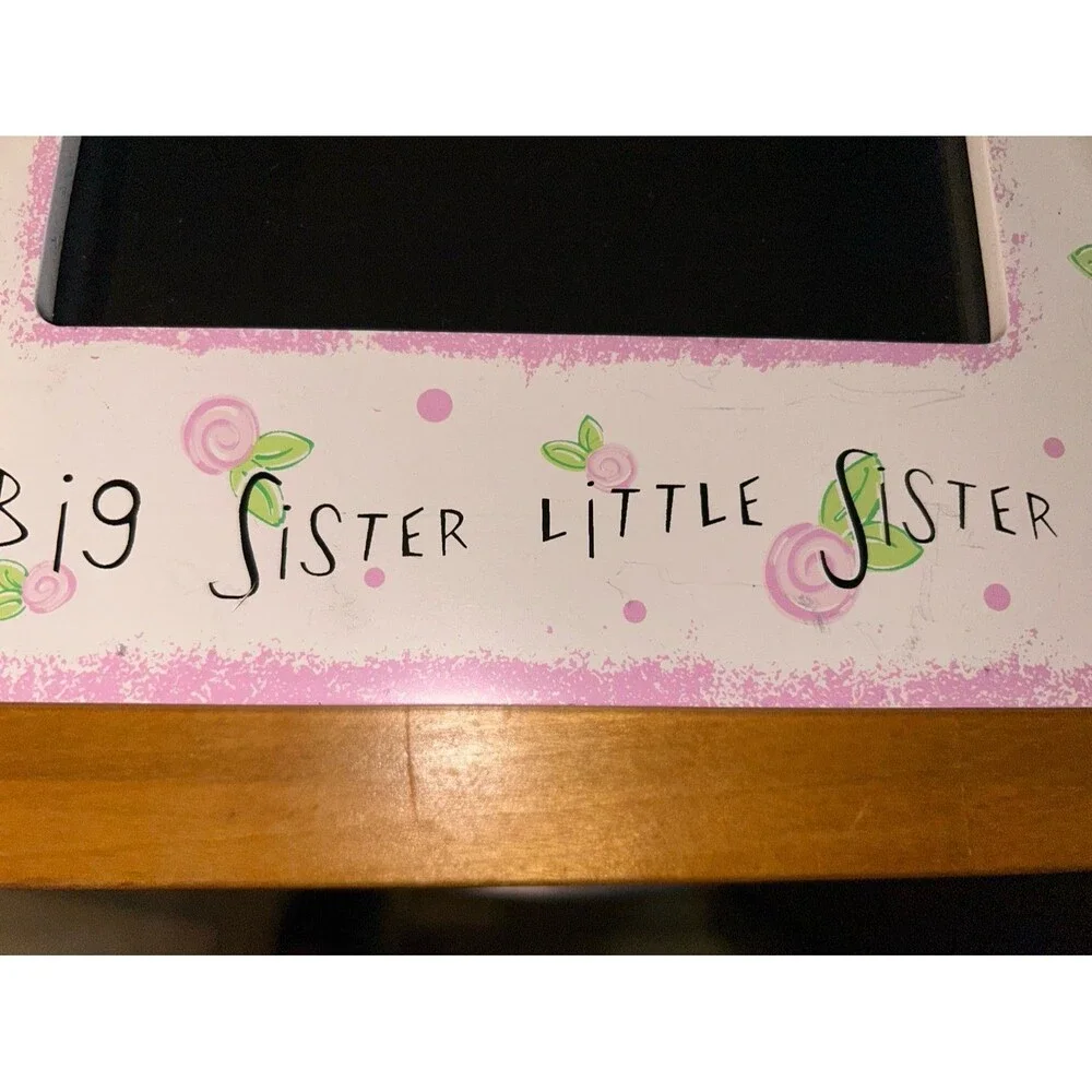 Big Sister Little Sister Shabby Chic Floral 4x6 Inch Picture Frame